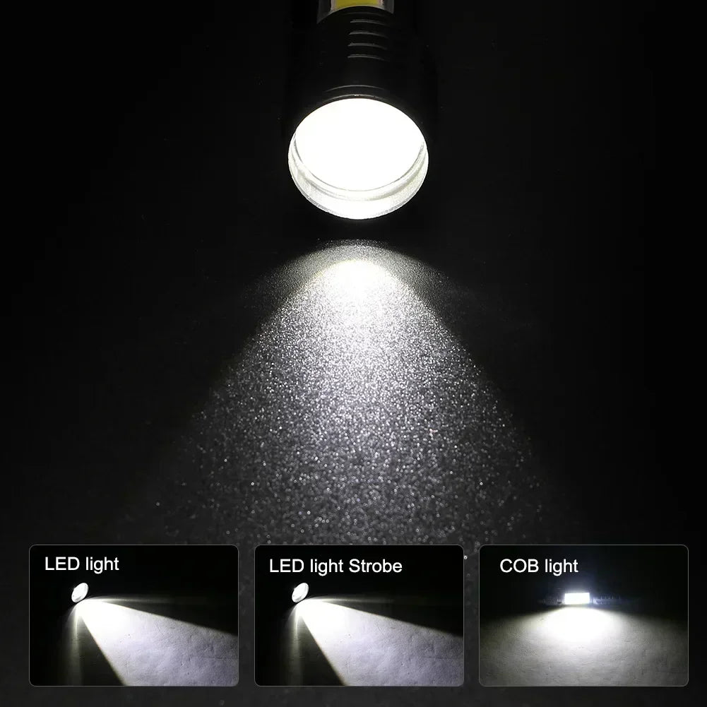 Ultra Bright P50 LED Flashlight Tactical EDC Zoomable Handheld Torch Emergency Spotlight  14500 18650 Battery