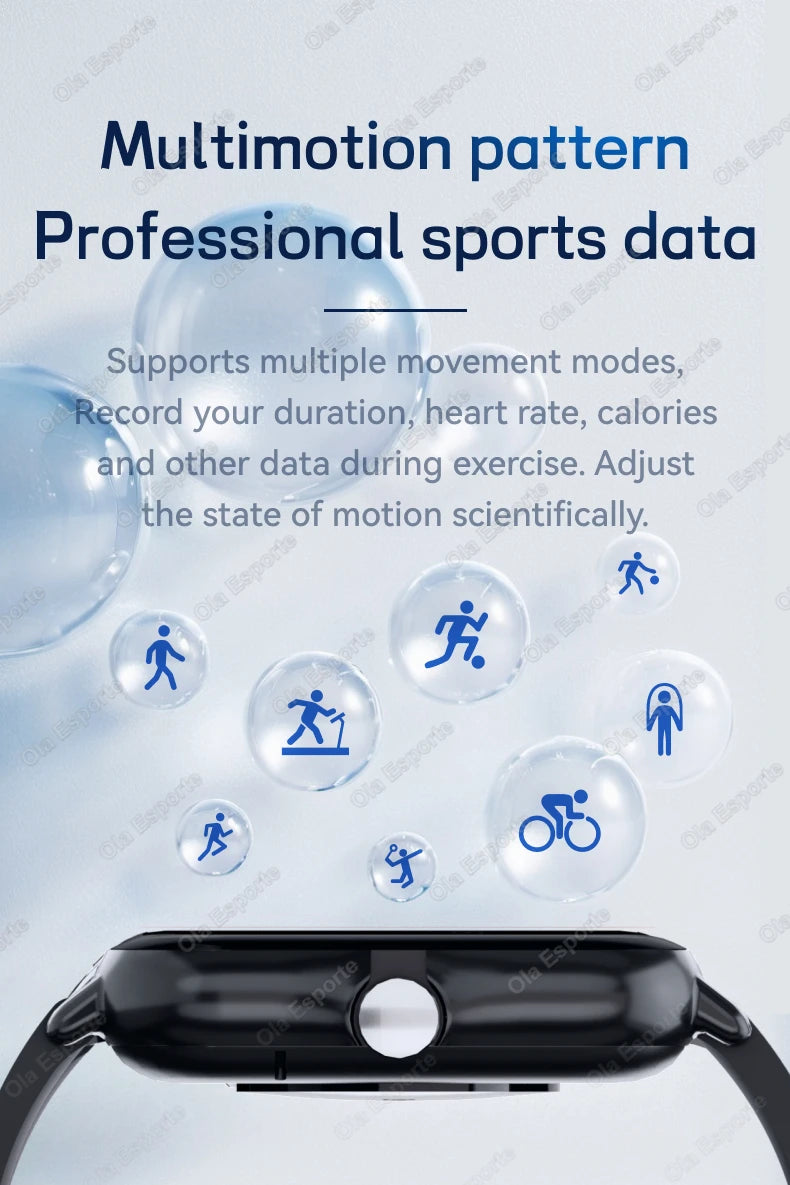 New Smartwatch 1.83'' HD Screen Heart Rate/Sleep Monitor Wireless Bluetooth Call Music Control Smart Watch For Men Women R30Max