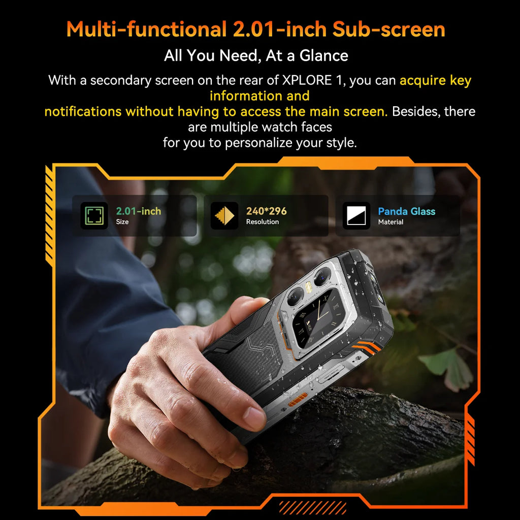 [Ship From UK]Blackview 48GB + 512GB Smartphone 20000mAh 55W [XPLORE 1] 6.78'' 2.4K + 2.01'' Dual Display 5G Rugged Mobile Phone