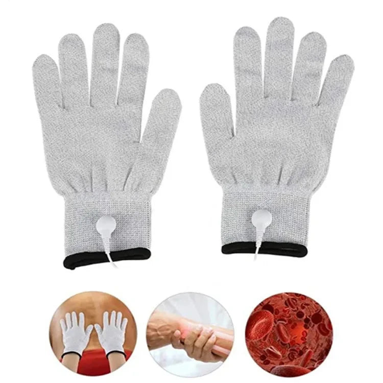Hot Sale TENS/EMS Massage Gloves 4 Mode Palm Muscle Stimulator Portable Beauty Physiotherapy Handheld Pain Relief Massager Glove