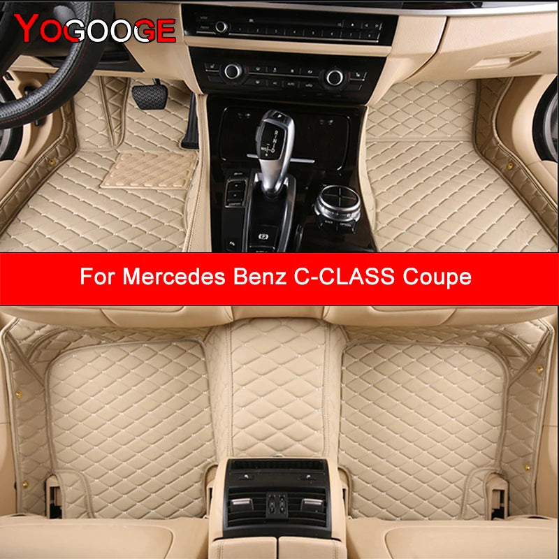 YOGOOGE Custom Car Floor Mats For Mercedes Benz C-CLASS Coupe C204 C205 A205 Auto Carpets Foot Coche Accessorie
