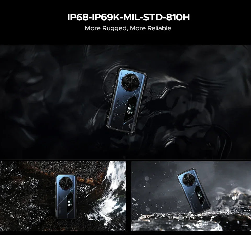 DOOGEE V40 Pro Rugged Phone 6.78" IPS Display  36GB(16+20) 512GB Smartphone 5G 200MP Al Camera 8680mAh Dimensity 7300 Android 14