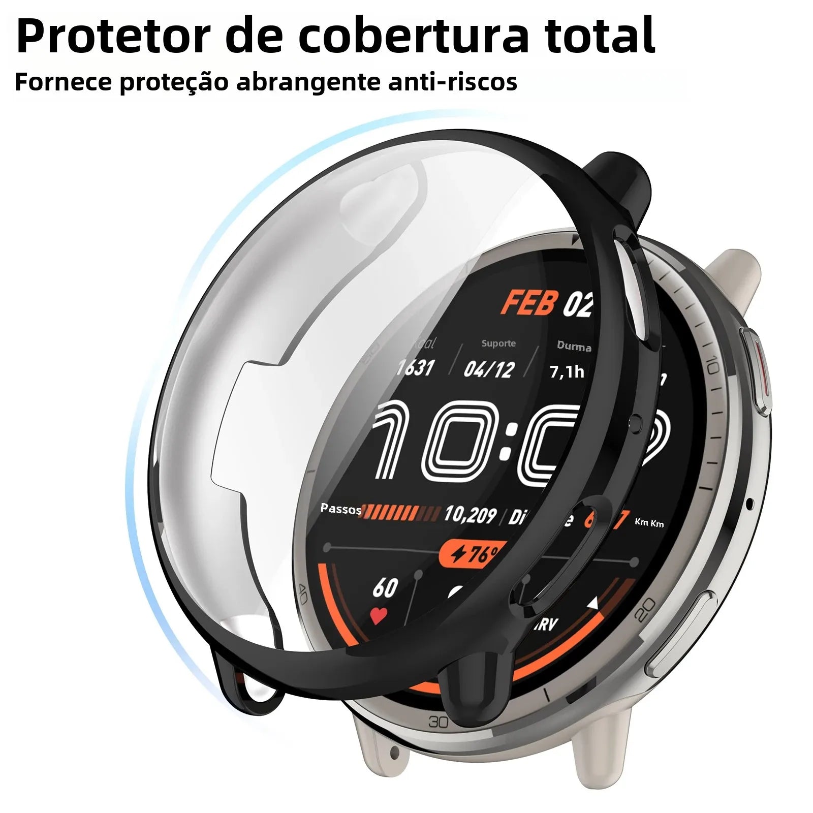 Case for Amazfit Active 2 Screen Protector Case Soft TPU All-Around Protective Bumper Cover Shell for Active2 Accessories