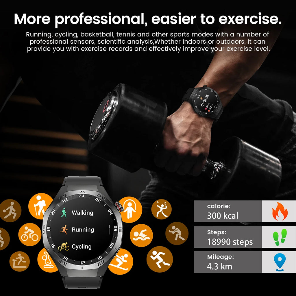 Smart Watch 5 Pro GPS NFC Smartwatch Men 360*360 AMOLED Screen Heart Rate Monitor Bluetooth Call IP67 Waterproof Men Smartwatch