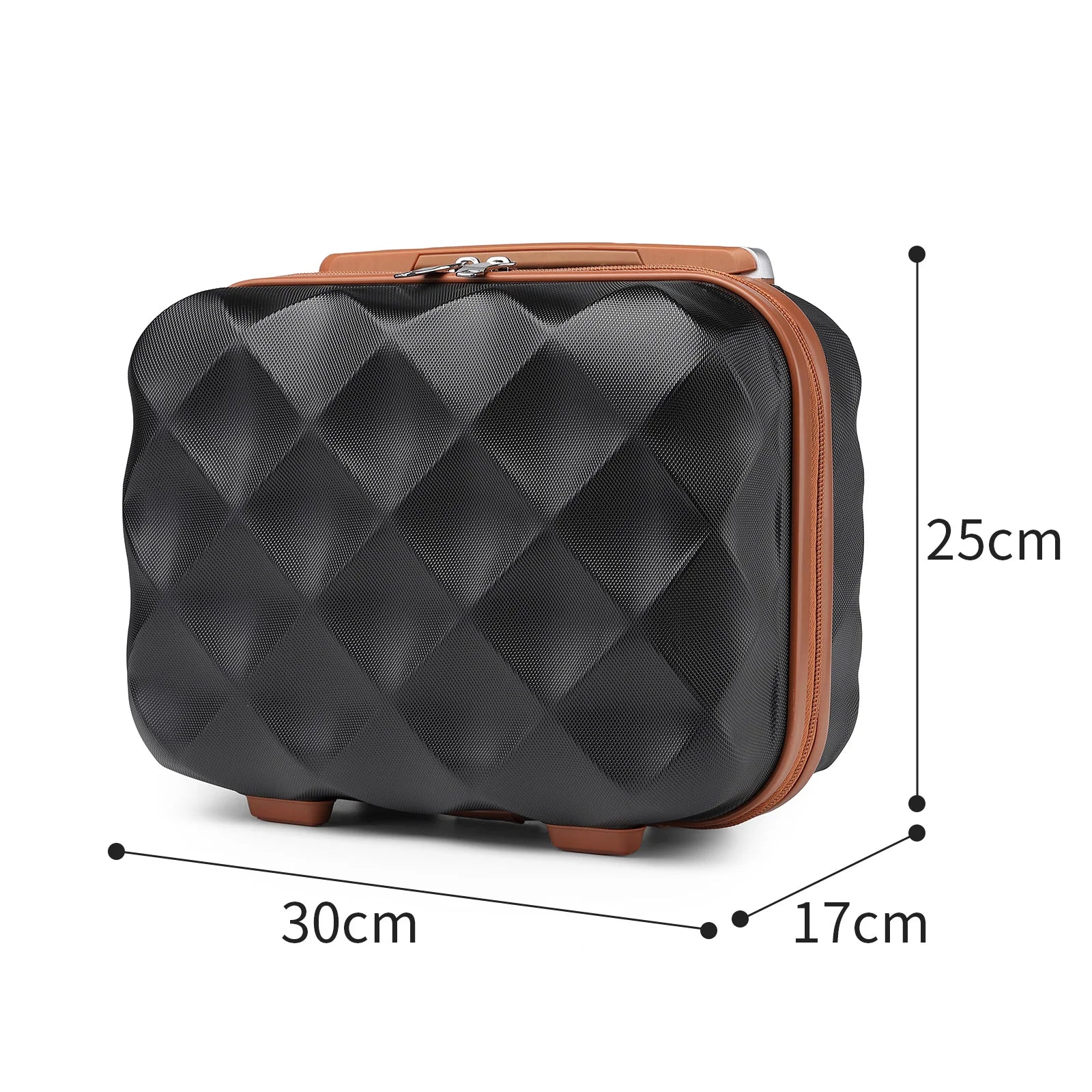 British Traveller Beauty Case Lightweight ABS Hard 31 x 25 x 17.2 cm