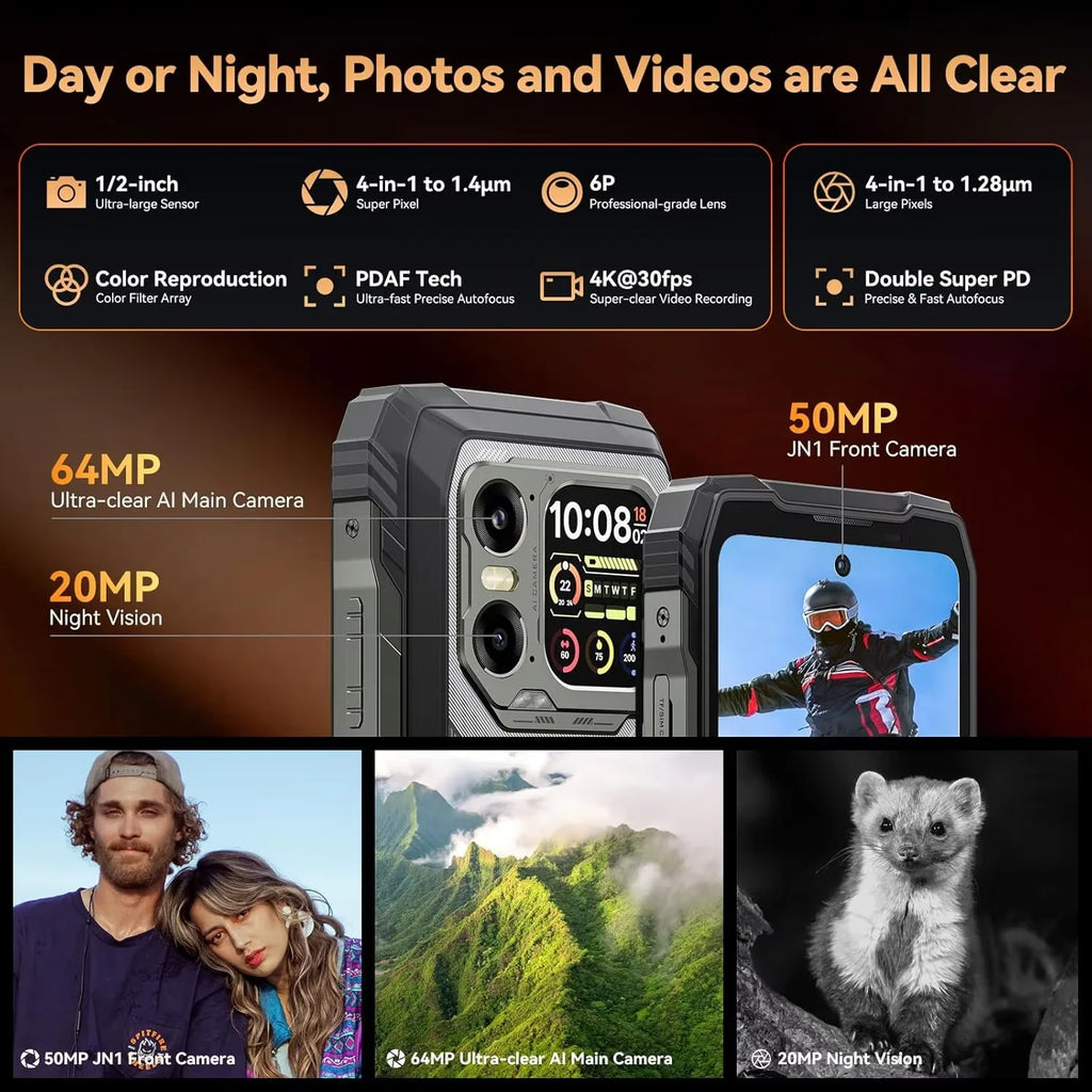 [Ship From UK]Blackview 48GB + 512GB Smartphone 20000mAh 55W [XPLORE 1] 6.78'' 2.4K + 2.01'' Dual Display 5G Rugged Mobile Phone