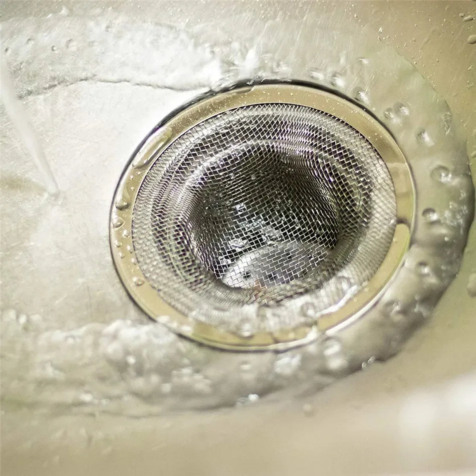 Kitchen Sink Filter Stainless Steel Mesh Sink Strainer Filter Sewer Mesh Strainers Bathroom Sink Strainer Drain Hole Filter Trap