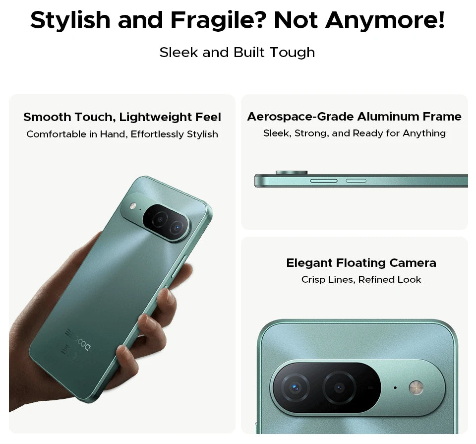 Global Version DOOGEE B10 Smartphone Android 16 7600mAh Battery 6GB 256GB 6.6'' Display 64MP AI Camera IP68 / IP69K Mobile Phone