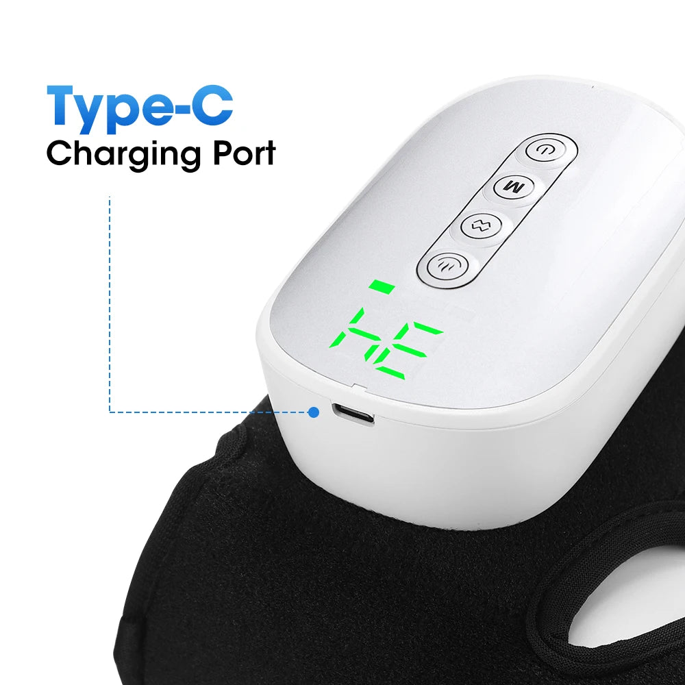 Wireless Dual-Airbag Air Compression Foot Ankle Massager 3 Modes 4 Heated Levels Rechargeable Electric Sole Heel Relaxation Wrap