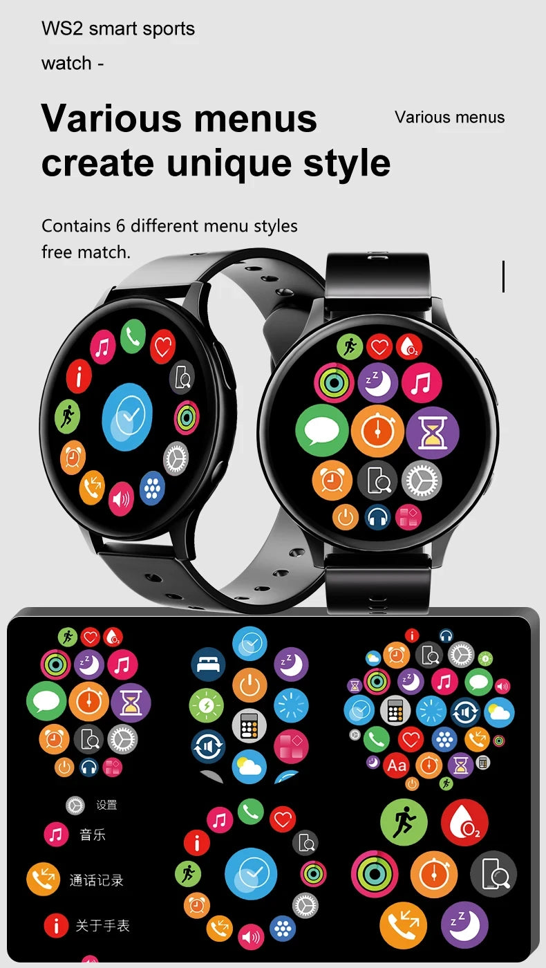 2026 New Women Bluetooth Call Smart Watch Heart Rate Blood Pressure Monitoring Smartwatches IP67 For Android IOS Men Smartwatch