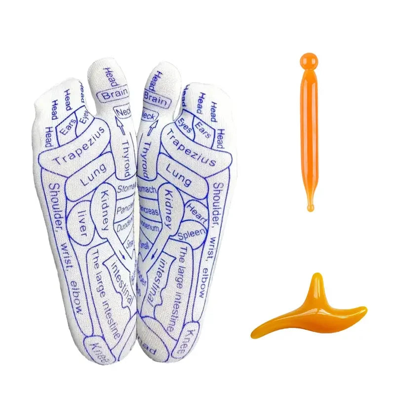 Massage Relieve Tired Feet Socks Acupressure Foot Massager Reflexology Socks Foot Acupoint Massage Tool Physiotherapy Foot Care