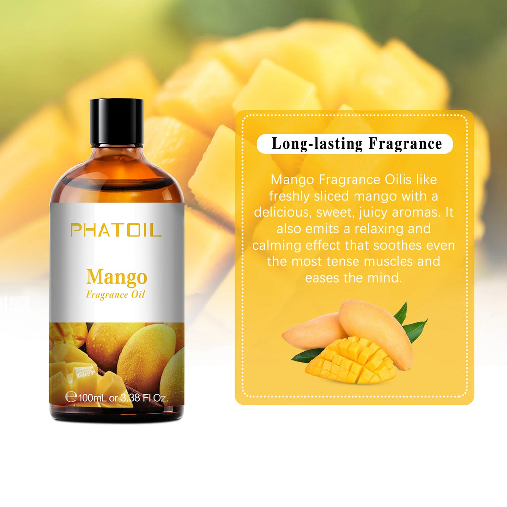 PHATOIL 100ml Fragrance Oils for Aromatherapy & Diffuser Strawberry Cherry Coconut & Vanilla Fragrance Oils For Candle Making