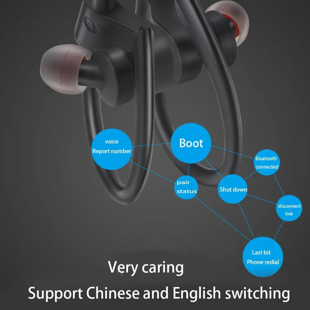 New Wireless Earphones Sport Wireless Bluetooth Headphones Fone de ouvido Music Headset Gaming Handsfree for Earphone