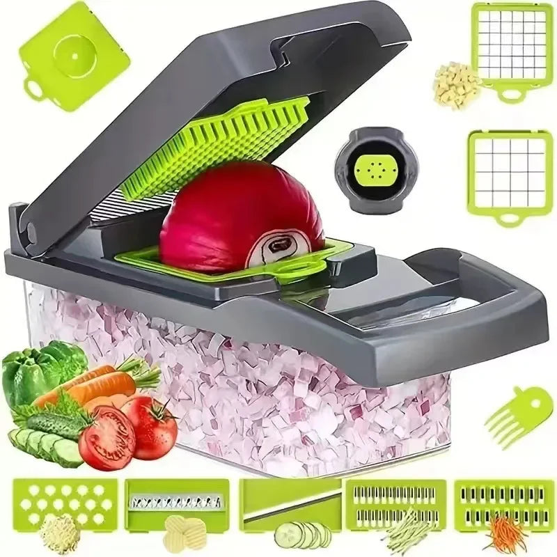 16 Multifunctional Vegetable Cutting Artifacts Household Kitchen Vegetable Cutting Slicer Potato Shredded Wire Wiper Dice