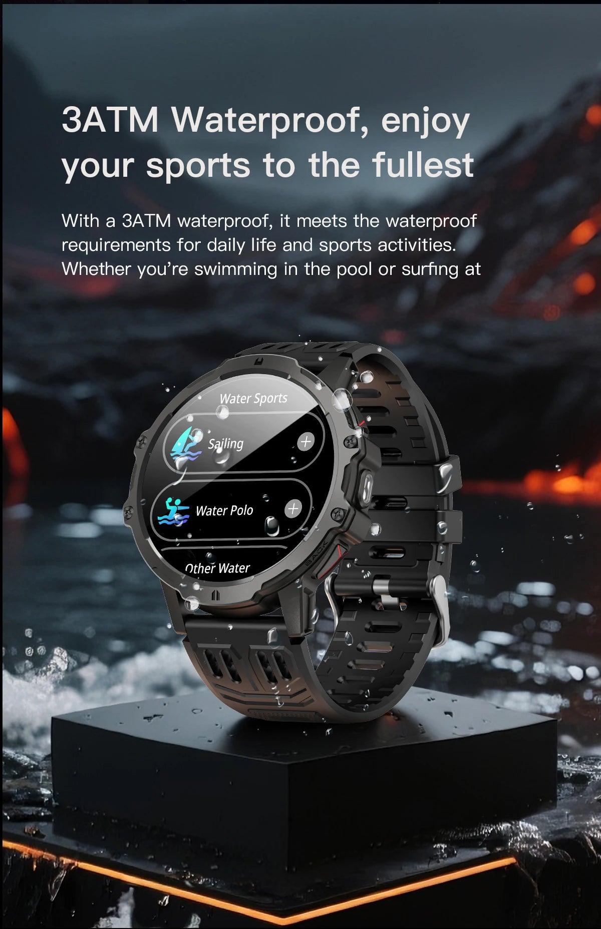 LIGE 2025 Military Grade 1000mAh Battery Smart Watch Men 3ATM Waterproof Bluetooth Call Men Sports Health Monitoring Smartwatch
