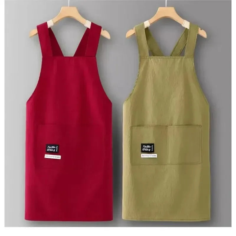 Multi-Purpose Unisex Breathable Waterproof Kitchen Apron Adjustable Strap Oil Resistant Bib for Cooking Cleaning Restaurant Work