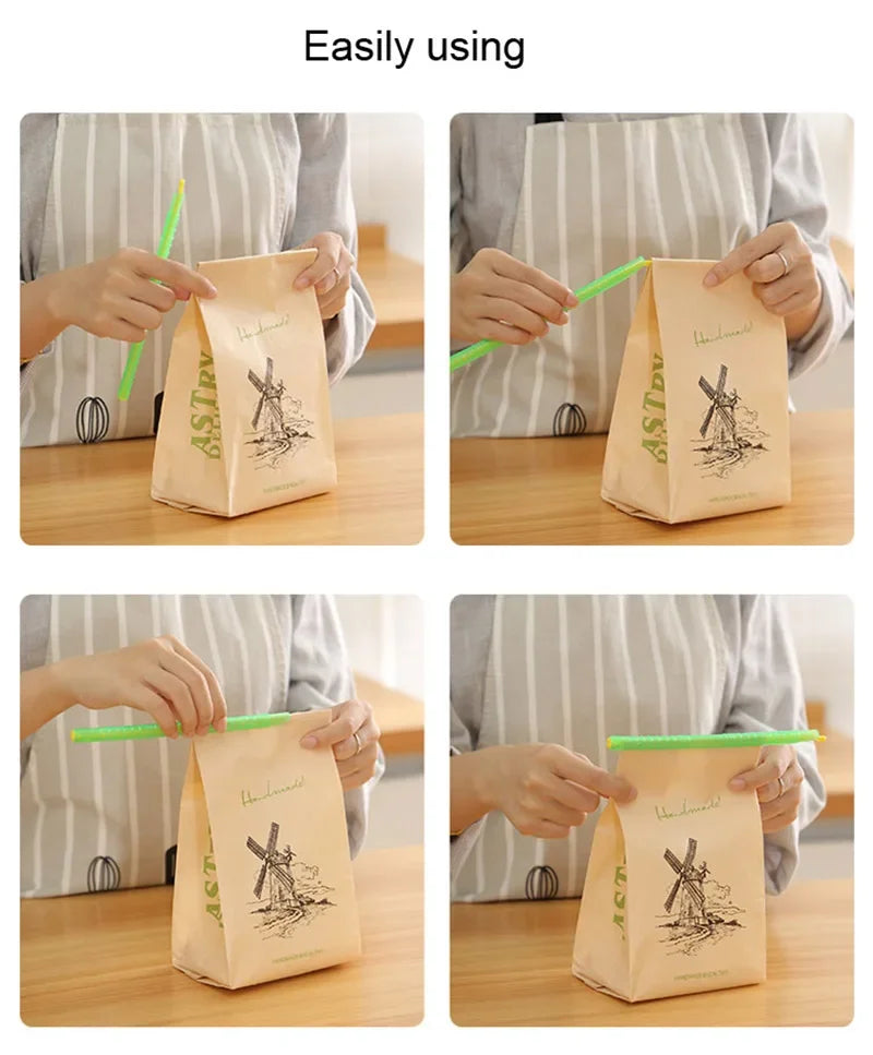 Bag Clip Food Snack Bag Sealing Clip Sealing Stick Food Preservation Sealer Reusable Kitchen Storage Organizer