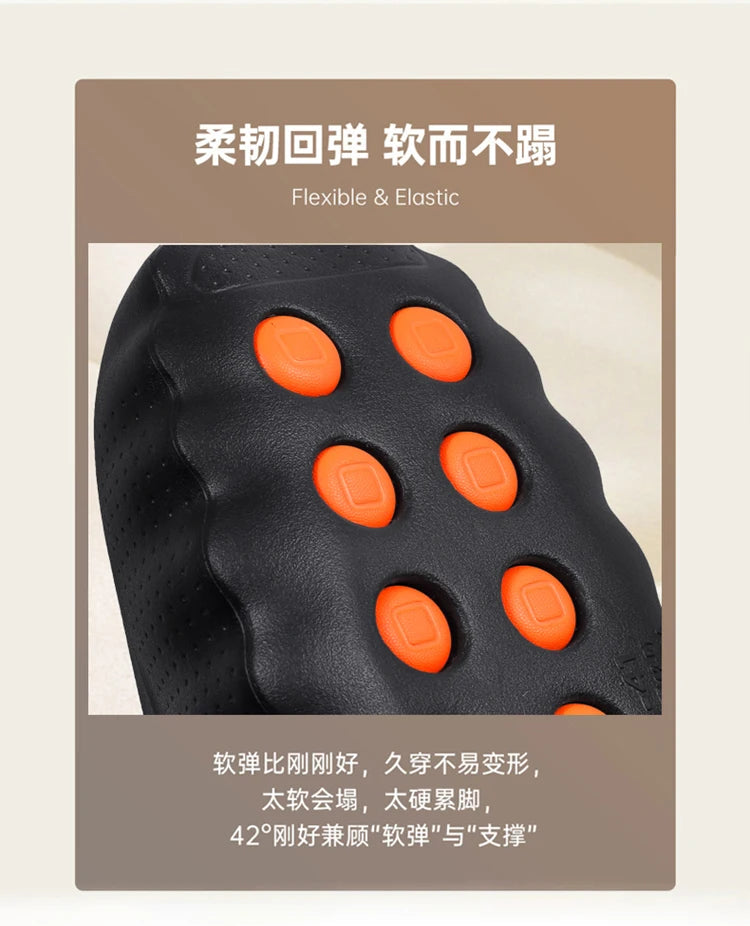 Men's and women's EVA lightweight toe massage slippers 2026 outdoor new casual sports slippers couple's fashionable beach shoes