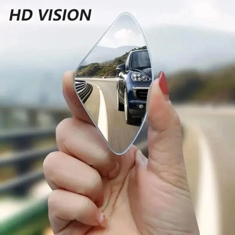 2pcs Universal Fit Glass Car Wide-angle Blind Spot Rearview Mirror,360° Adjustable, High-definition,with Applicable for All Cars
