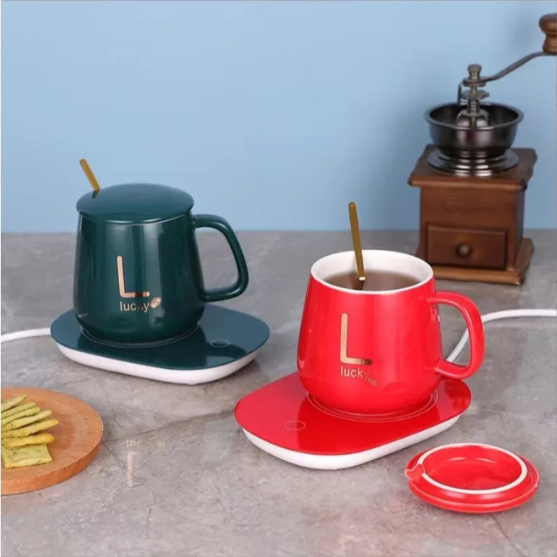 2025 warm and insulated coffee cups ceramic constant-temperature cups 55 degree warm ceramic cup with Jiapin mug gift box sets