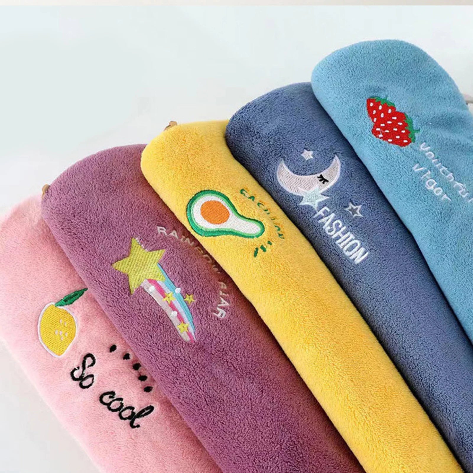 Coral Fleece Ladies Hair Towel Washable Hair Turban Wrap Drying Head Towels for Children and Women Wet Hair