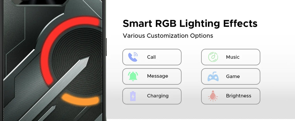 DOOGEE Blade GT Pro 5G Rugged Phone LED light Effect 6.72'' 120Hz 32GB(12+20) 512GB 10.5mm Ultra-thin 100MP AI Camera Smartphone