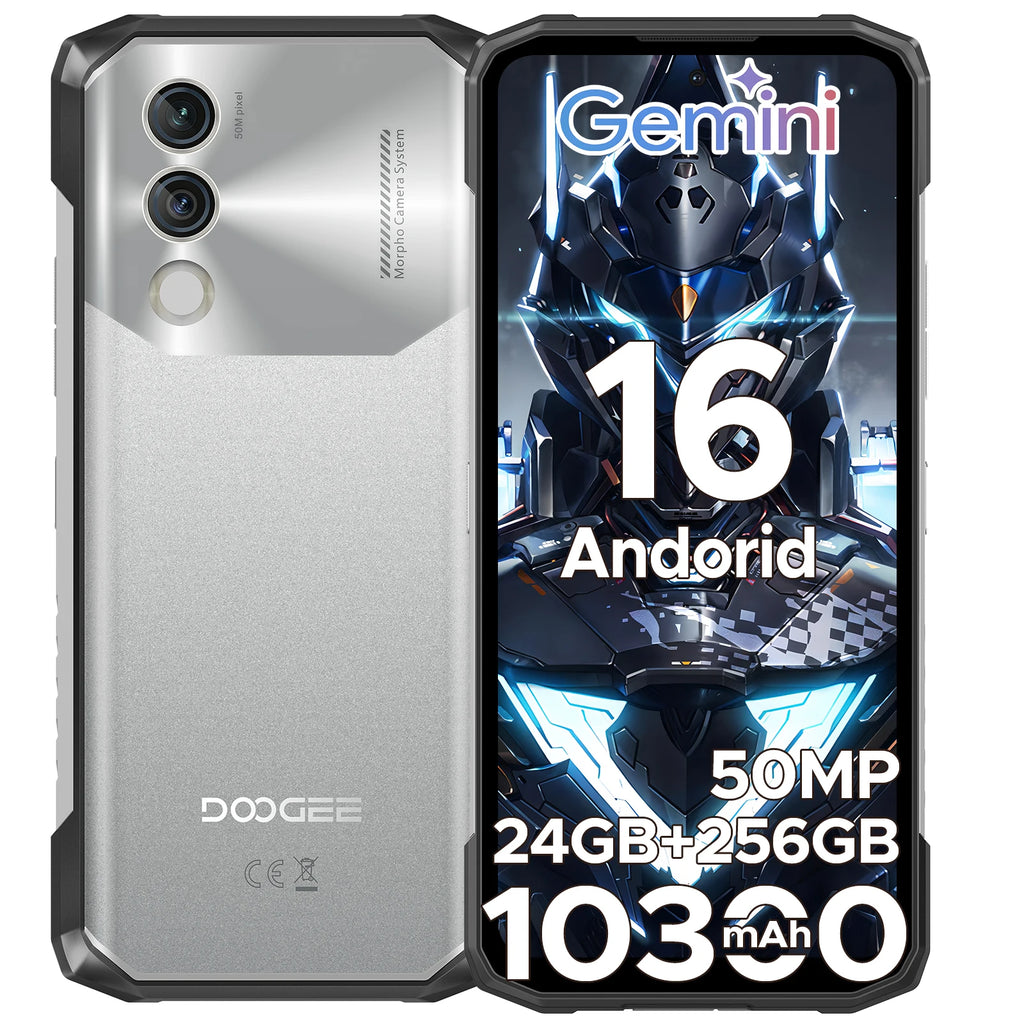 DOOGEE Blade10 Power Rugged Smartphone 24GB(6+18) + 256GB/2TB Android 16 with 10300mAh Rugged Phone 6.6''HD+90Hz 50MP Camera