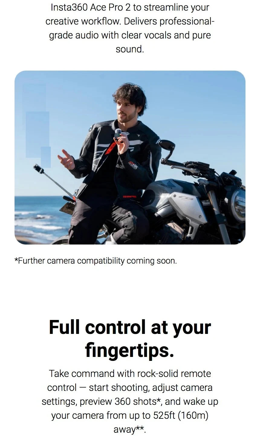 Insta360 X5 GPS Preview Remote With Built-in Mic All-in-one Watch Control For Ace Pro 2 Original Accessories