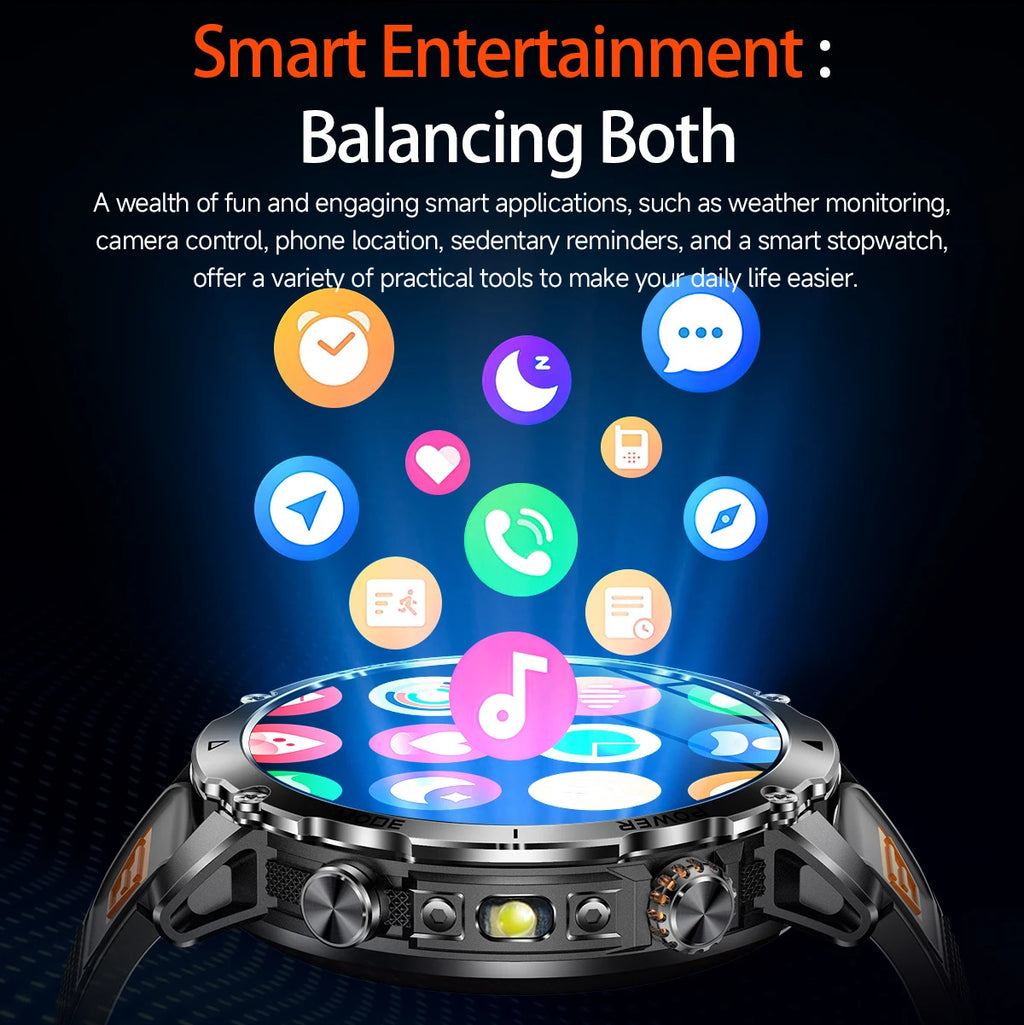 LIGE Men Smart Watch 1400 mAh 1.7 Inch Screen Bluetooth Call Voice Assistant Watch Sport Fitness IP68 Waterproof Smartwatch 2026