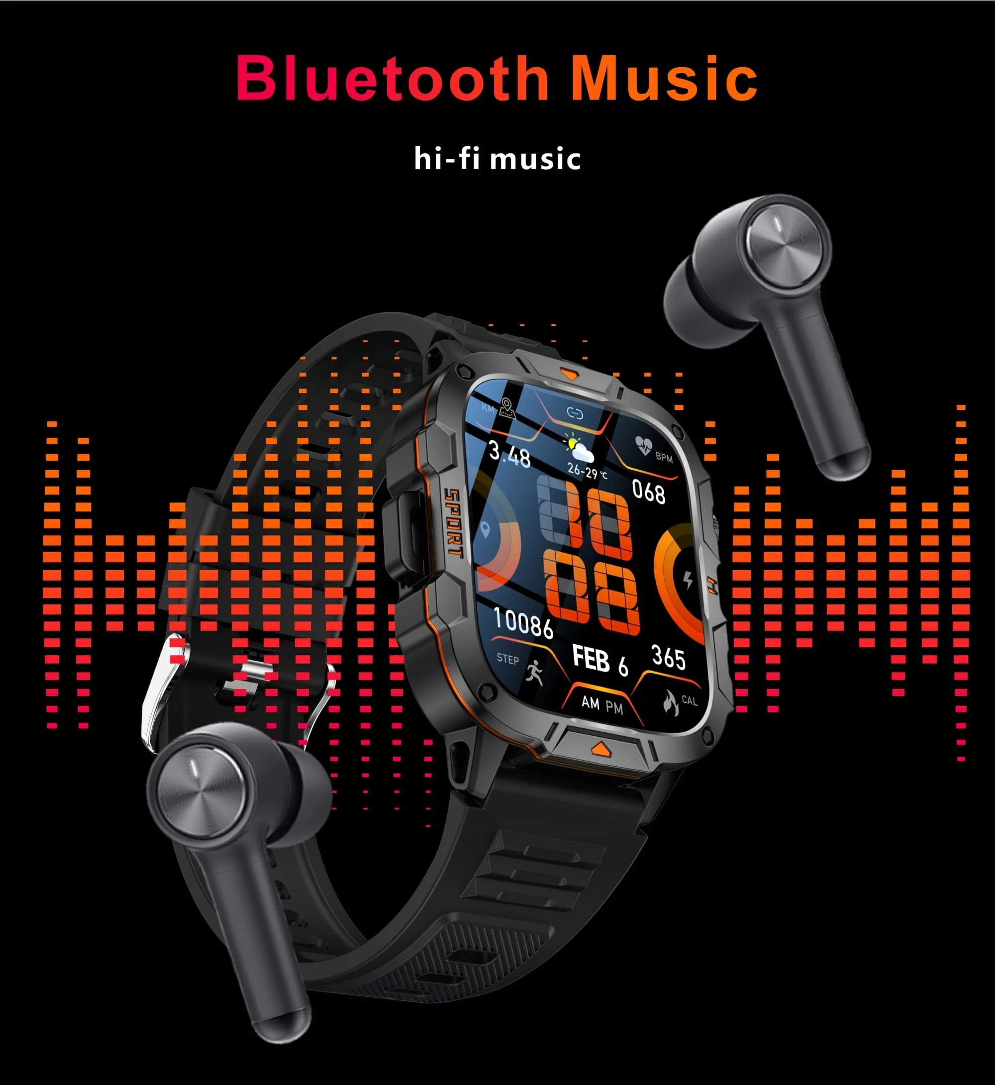 2025 For Xiaomi Original Built-in Dual-band GPS Men Smartwatch BT Call Fitness Military 5ATM IP68 Military Sport Smart Bracelet