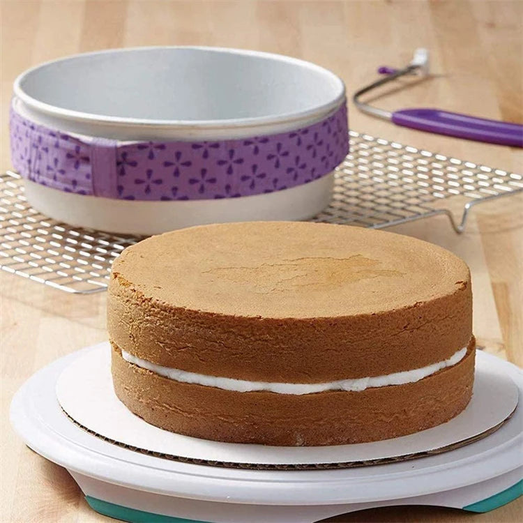 LMETJMA Bake Even Strip Cake Pan Dampen Strips Super Absorbent Thick Cotton Cake Strips Baking Tray Protection Strips JT130
