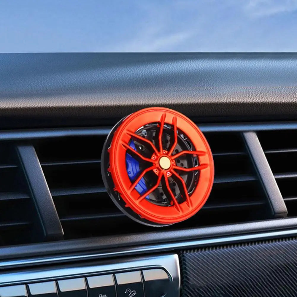 Car Air Freshener Rotatable Clip Auto Wheel Hub & Air Vent Fragrance Tire Fragrance Clips Decorative Car Accessories