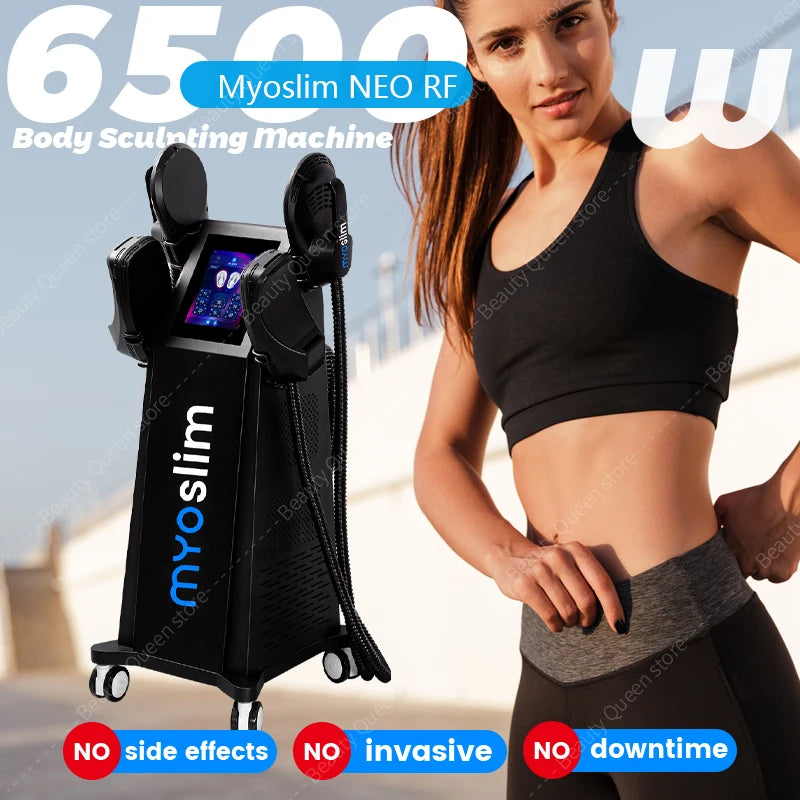 Myoslim 6500W 15T 200HZ EMS Neo RF Nova Body Sculpting Machine For Muscle Development Fat Burning Weight Loss Muscle Stimulation