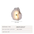 Modern Natural Marble All Copper LED Wall Lamp Dining Room Bedroom Bedside Living Room Indoor Creative Decoration Wall Light