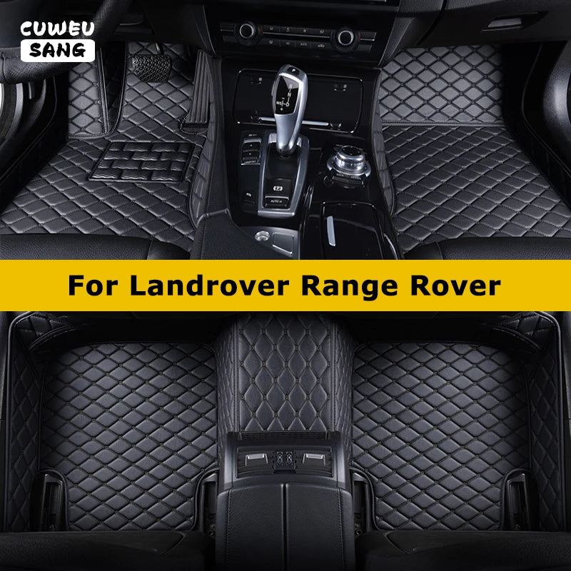 CUWEUSANG Custom Car Floor Mats For Landrover Range Rover Auto Carpets Foot Coche Accessorie