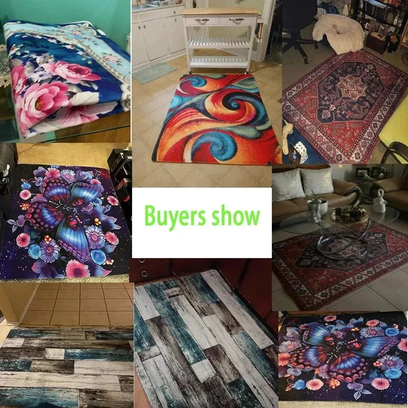 Large Round Carpet Rug Living Room Bedroom Decoration Anti Slip Tree of Life Mat Dragon Lion Tiger Yin Yang Tai Chi Carpet Rugs
