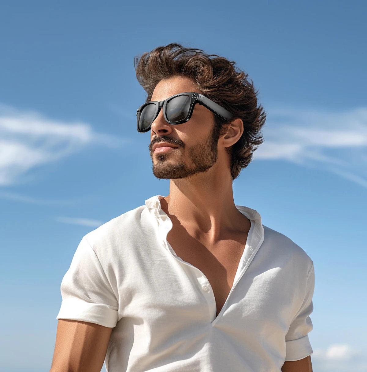 2026 New Upgrade smart glasees With Camera Video Recording AI Photo Recognition Bluetooth Call Translation Voice Sunglasses Man