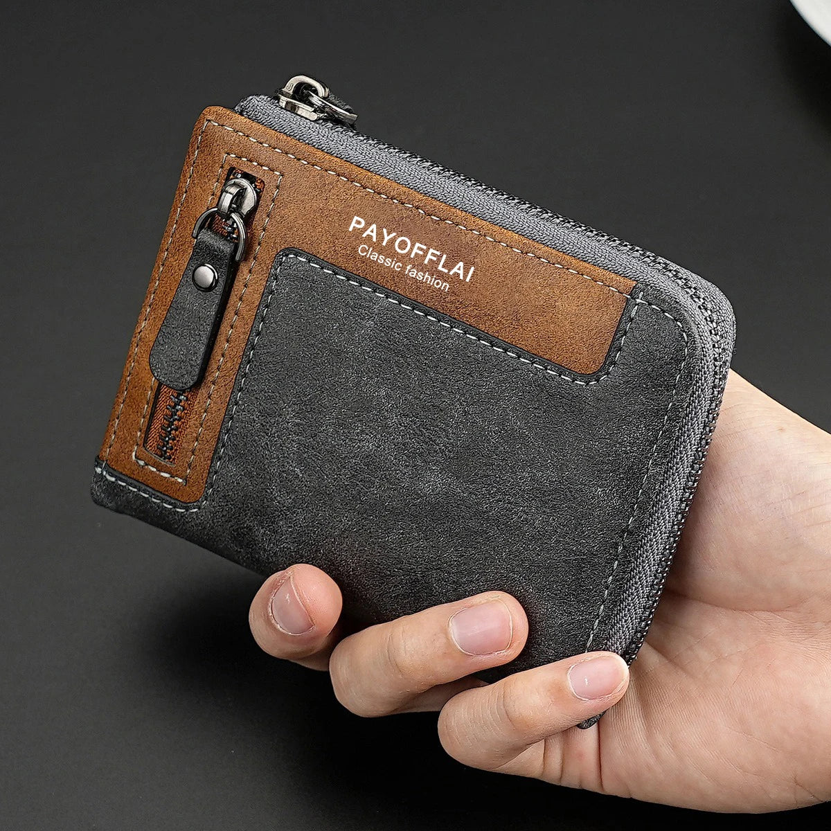 2025 Men Wallet Famous Luxury Designer Brand with Coin Pocket High Quality Synthetic Leather Short Credit Card Holder Purse Case