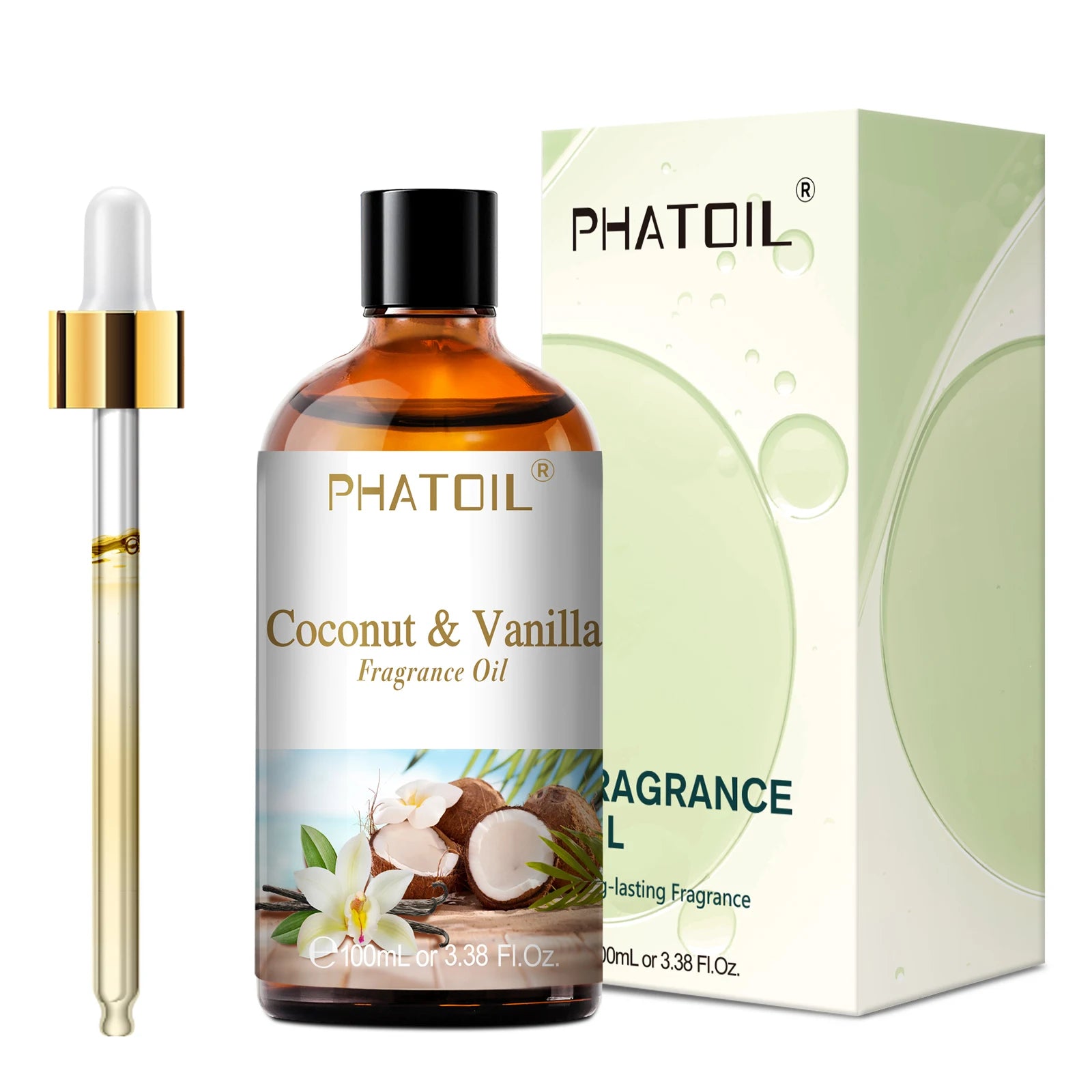 PHATOIL 1PCS 100ml Fragrance Oil For Diffuser Aromatherapy Fruit Carnival Coconut & Vanilla Almond Vanilla Strawberry Aroma Oils