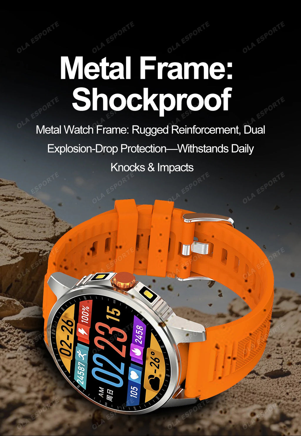 2025 New Men's GPS Sports Smart Watch 1.53'' AMOLED Display LED Flashlight Heart Rate Bluetooth Call 5ATM Waterproof Smartwatch