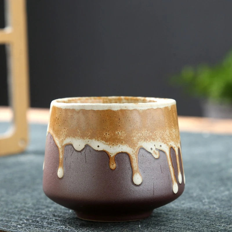 Laysda Vintage Coffee Mug 200ml ceramics Tea cup Japanese-style cafes Drinkware Stoneware Espresso for Restaurants Hotels