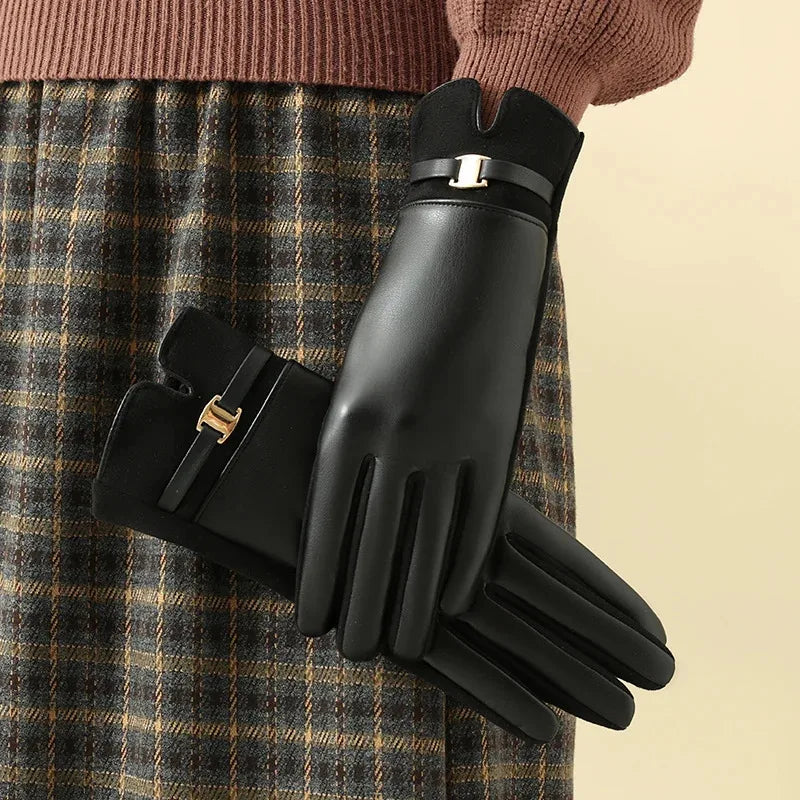 【Thick Warm】Women's Touchscreen Gloves Winter Windproof Riding Driving Gloves