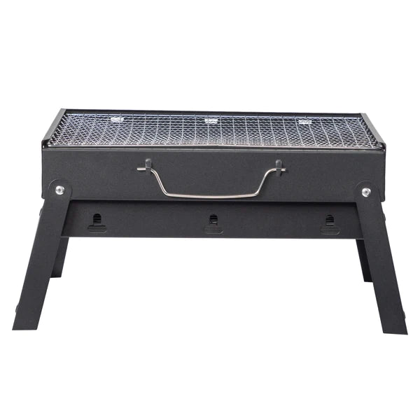 Portable Foldable Charcoal Grill | 38cm Compact Design | Light Steel Material Easy to Install | Equipped with Removable Ash Collector, Fast Heat Dissipation | Suitable for Camping, Picnicking, Beach, Backyard, and Small Group