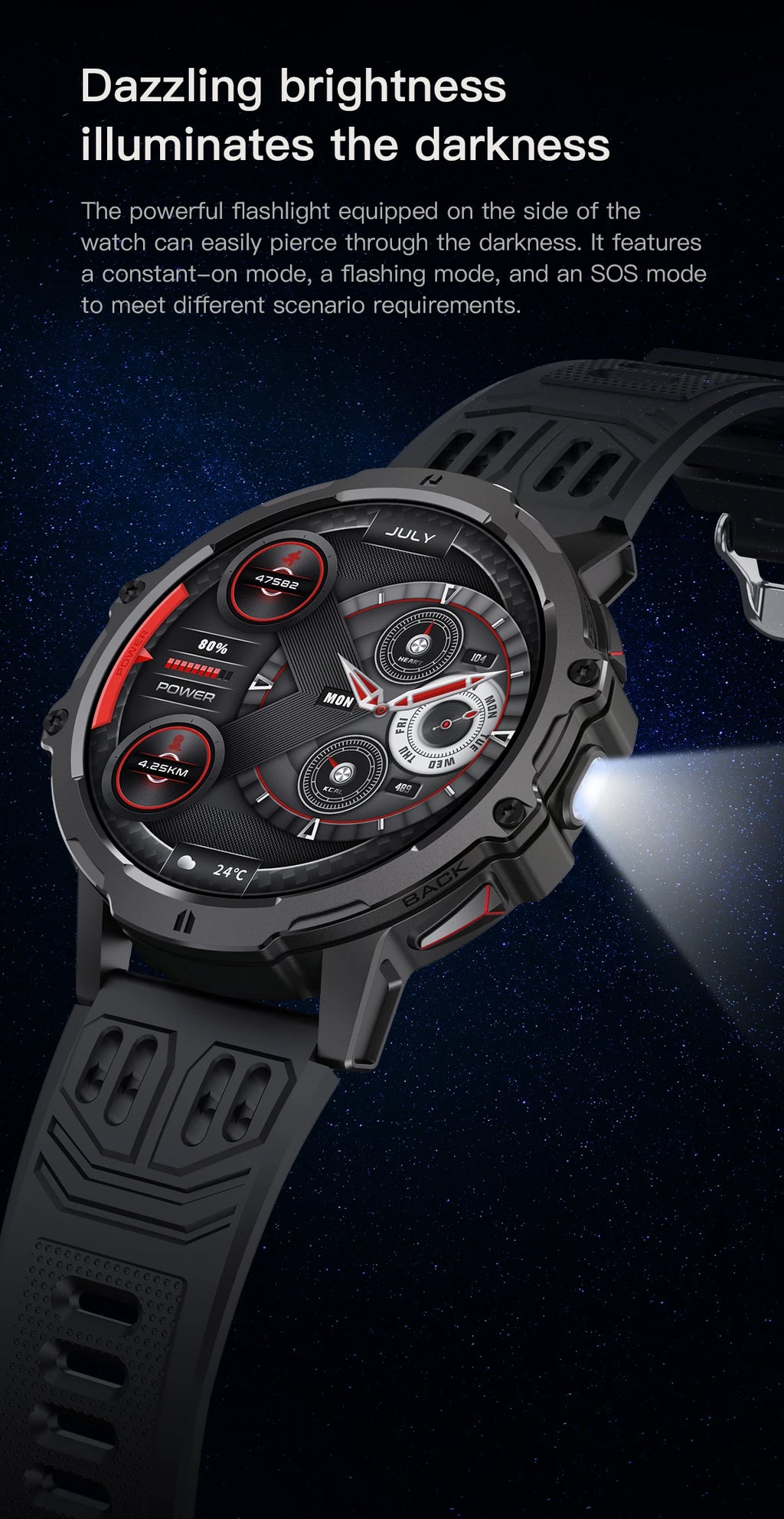 LIGE 2025 Military Grade 1000mAh Battery Smart Watch Men 3ATM Waterproof Bluetooth Call Men Sports Health Monitoring Smartwatch