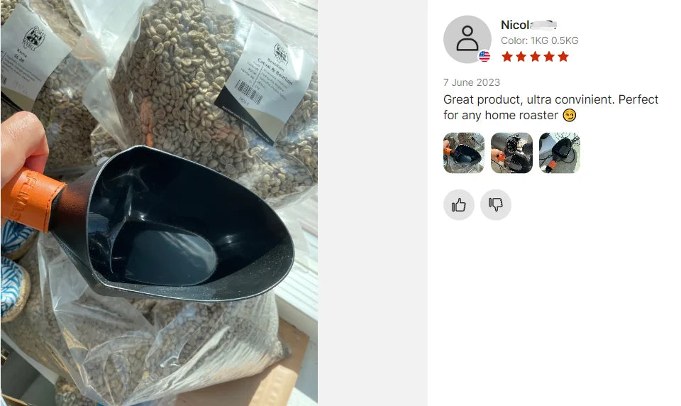 CAFEMASY Kitchen Accessories Large Container Shovel For Coffee Bean Flour Ice Cubes Capacity Measuring Tool Scoops 500g 1kg 2kg