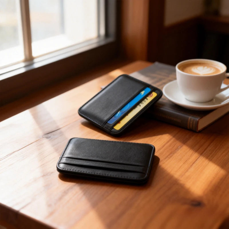 Real Leather Credit Card Holder Luxury Card Wallet Business Cardholder Slim Thin Small Wallet Sheepskin Card Bag for Men Women