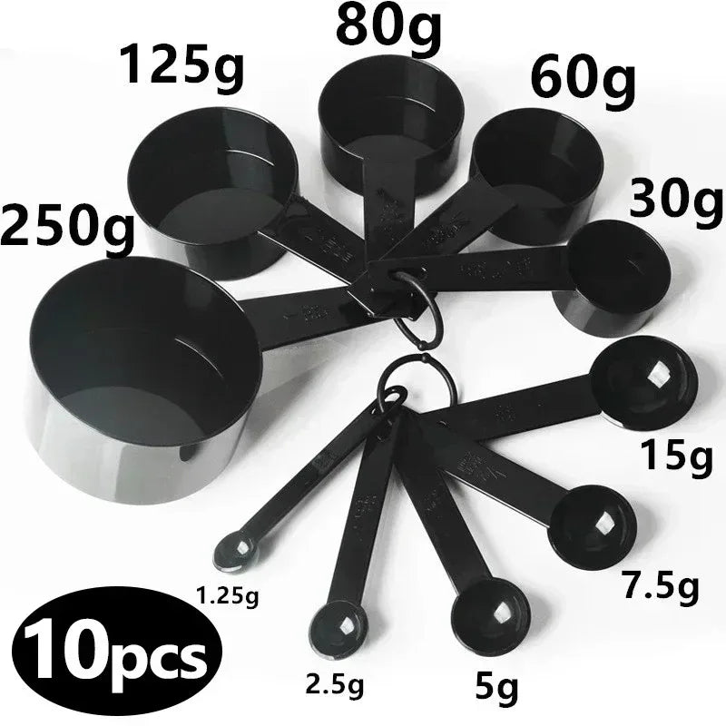 10Pcs Multipurpose Measuring Cups and Spoons Set Accurate for Kitchen Baking Flour Sugar Seasoning Dry and Liquid Ingredients