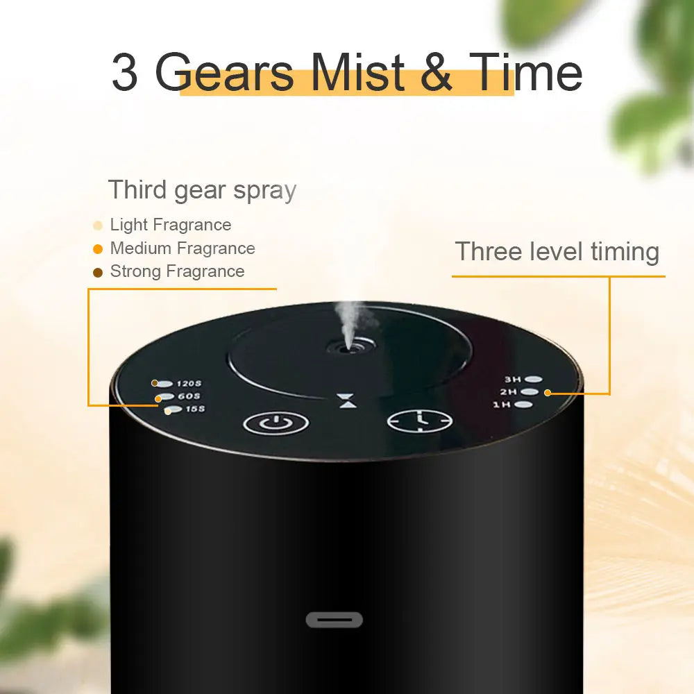 Car Aroma Diffuser Machine Portable Essential Oil Diffuser Rechargeable Room Fragrance Diffuser Electric Smell for Home Bedroom