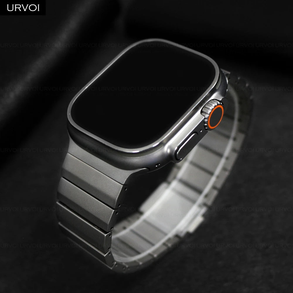 URVOI Titanium Band for Apple Watch Ultra 3 2 Series 11 10 9 8 7 6 SE strap for iWatch Magnet Closure wristband 46 49mm