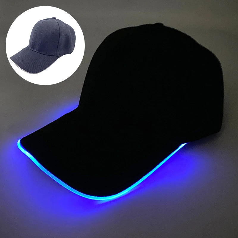 LED Light up Baseball Hat Flashing Glow Rave Party Cap luminous hat for Women Men Hip-hop Club Purim festival parade Supplies